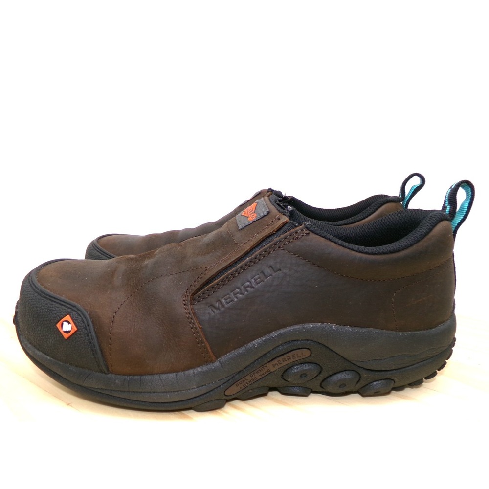 Merrell Work Jungle Moc J15794 Womens Expresso Brown Sz 9 Composite Toe Slip On - Picture 2 of 10